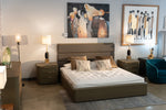 Lois - Modern Grey Leather & Beige Shagreen Bed by VIG Furniture - View 8