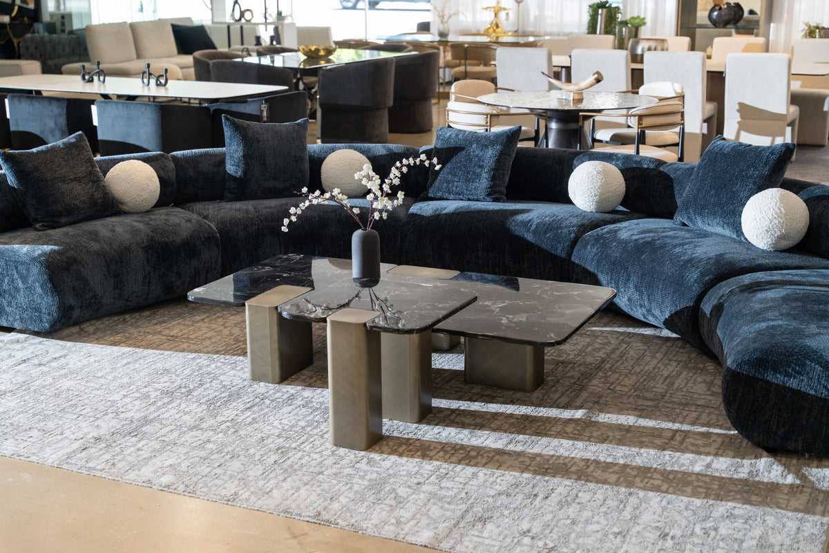 Quest - Modern Black Rose Marble + Antique Brass Coffee Table by VIG Furniture - View 6