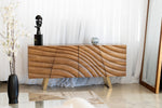 Finley Mid-Century Walnut & Gold Buffet by VIG Furniture - View 4