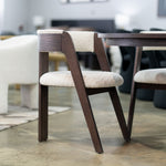 Washington - Modern Cream Fabric + Brown Oak Dining Chair (Set of 2) by VIG Furniture - View 10