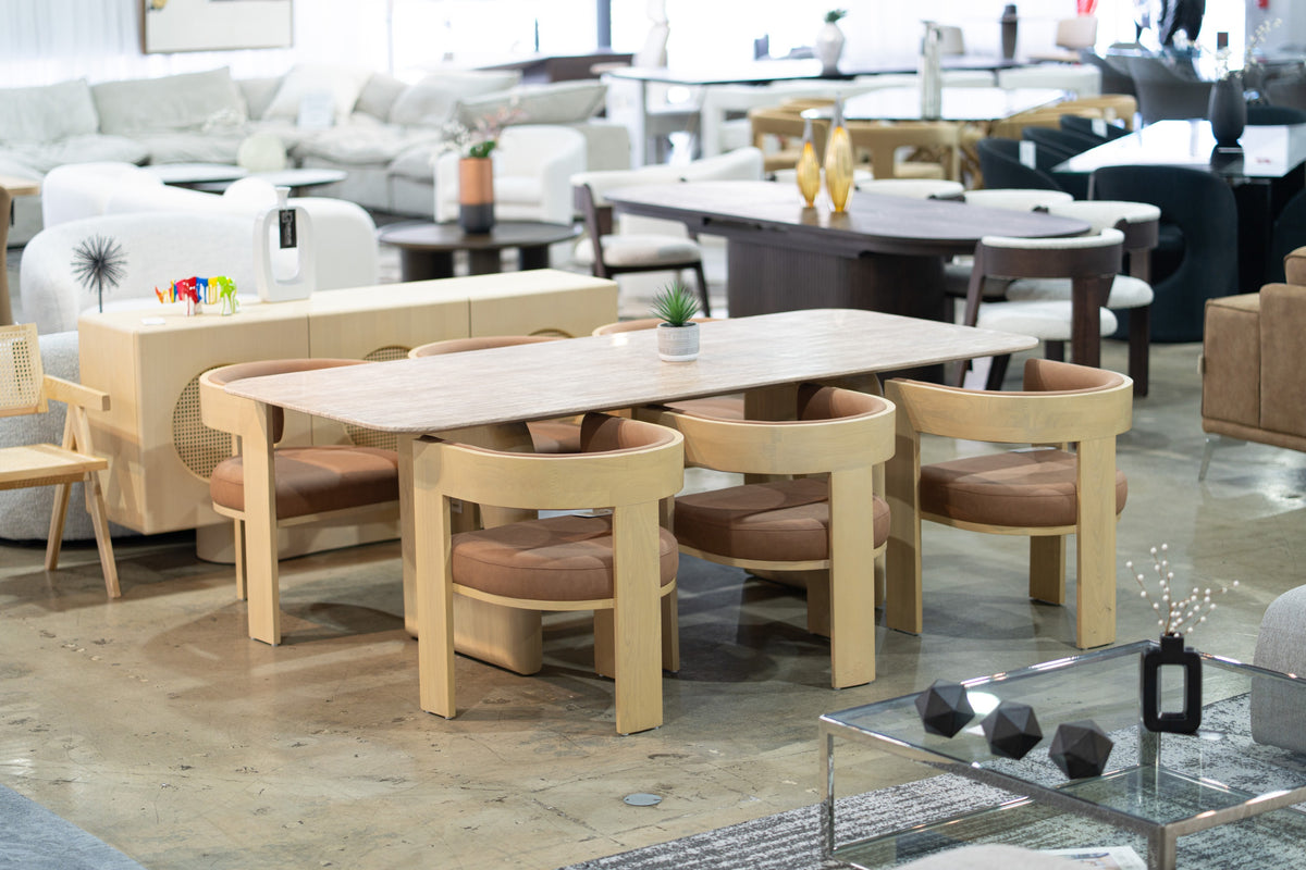 Osaka - Modern Faux Marble + Natural Ash Dining Table by VIG Furniture - View 18