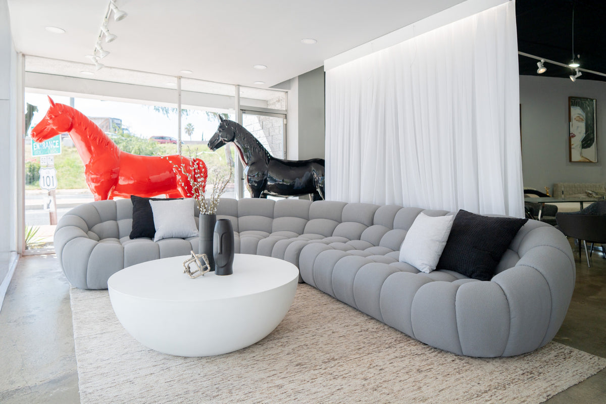 Bronte - Modern White Concrete Round Coffee Table by VIG Furniture - View 4