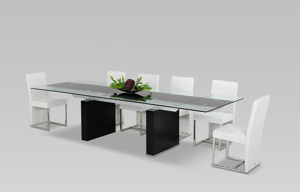 Lisbon Modern Glas Extendable Dining Table by VIG Furniture - View 6