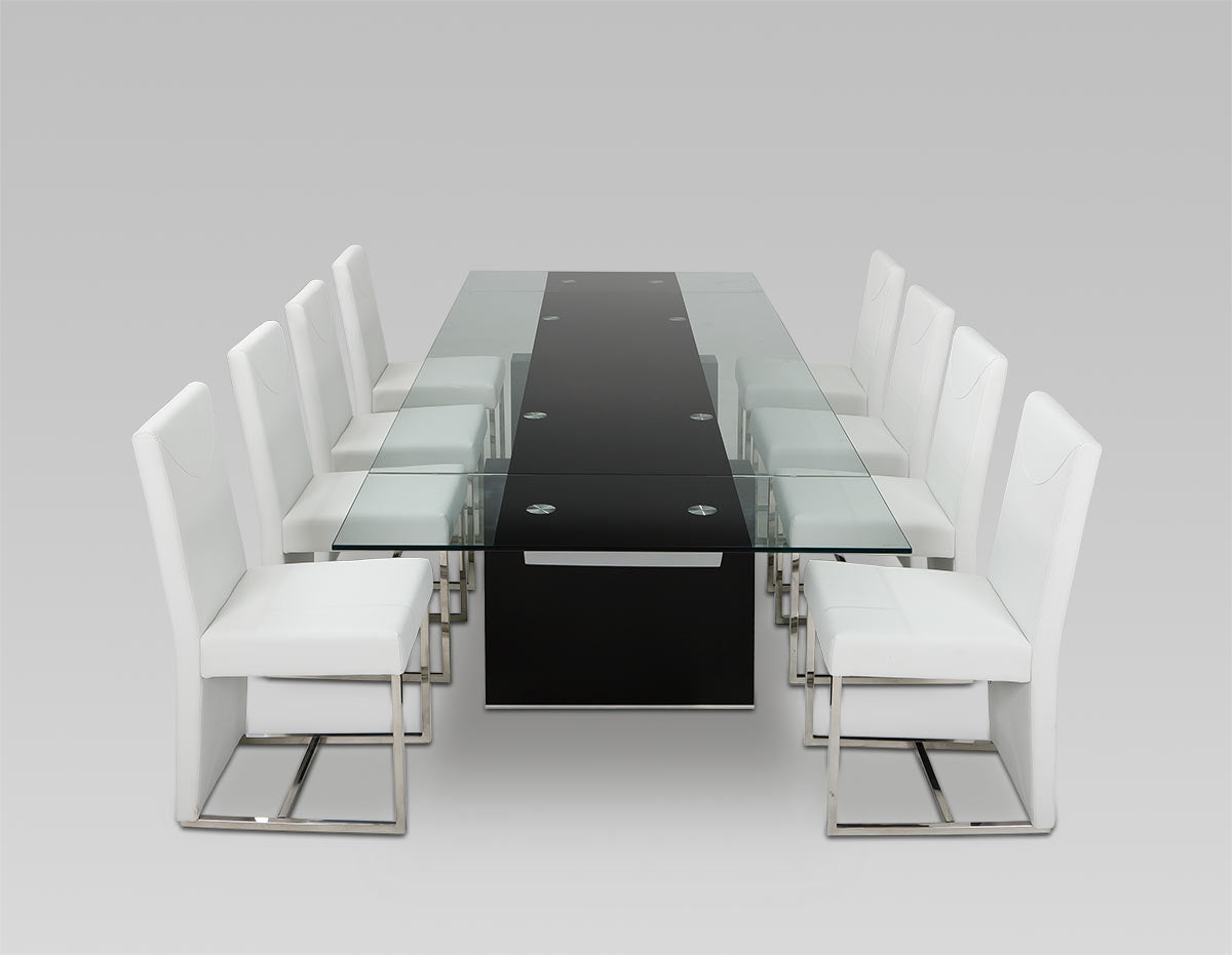 Lisbon Modern Glas Extendable Dining Table by VIG Furniture - View 7