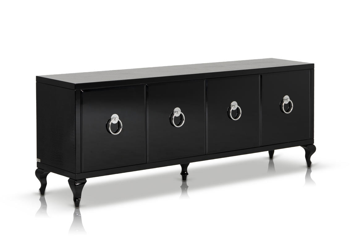 Bellagio Transitional Black Crocodile Lacquer Buffet by VIG Furniture - View 1
