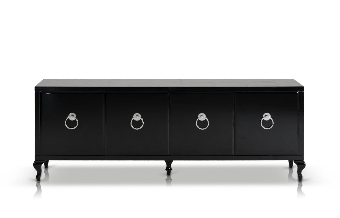 Bellagio Transitional Black Crocodile Lacquer Buffet by VIG Furniture - View 9