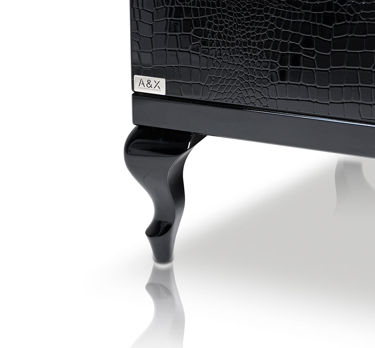 Bellagio Transitional Black Crocodile Lacquer Buffet by VIG Furniture - View 8
