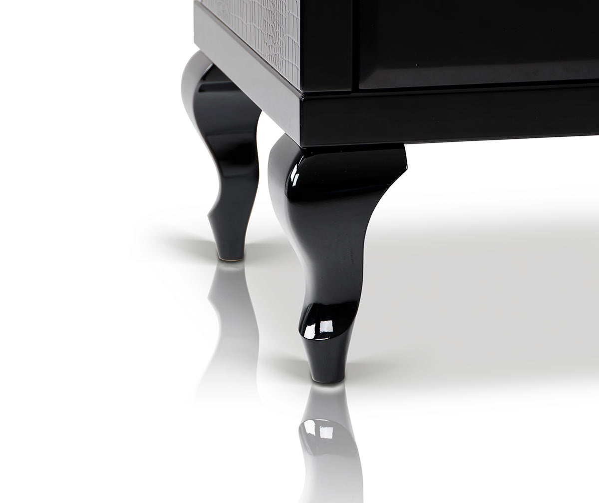 Bellagio Transitional Black Crocodile Lacquer Buffet by VIG Furniture - View 5
