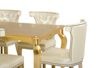 Imperial Transitional Gold Crocodile Dining Table by VIG Furniture - View 6