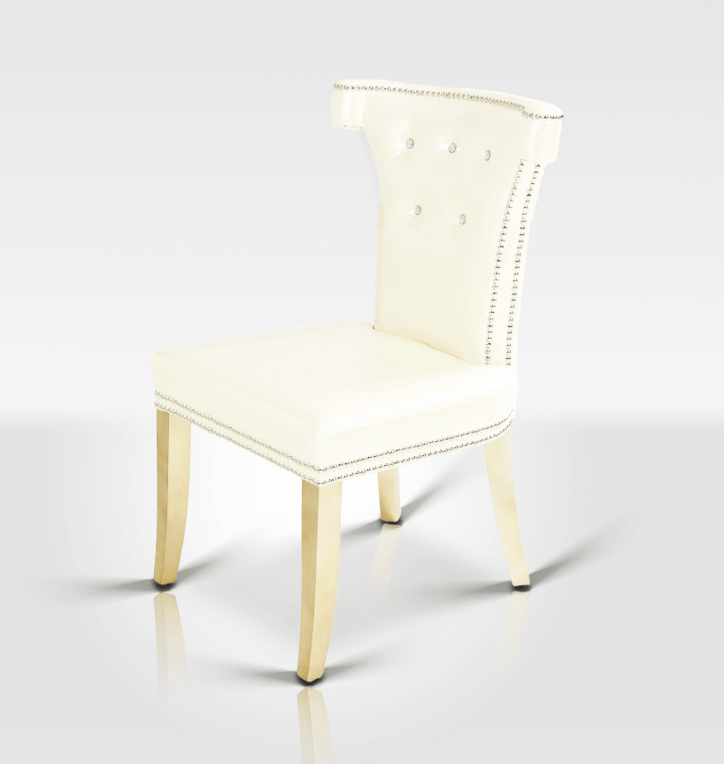 Beatrice White Leather Dining Chair by VIG Furniture - View 2