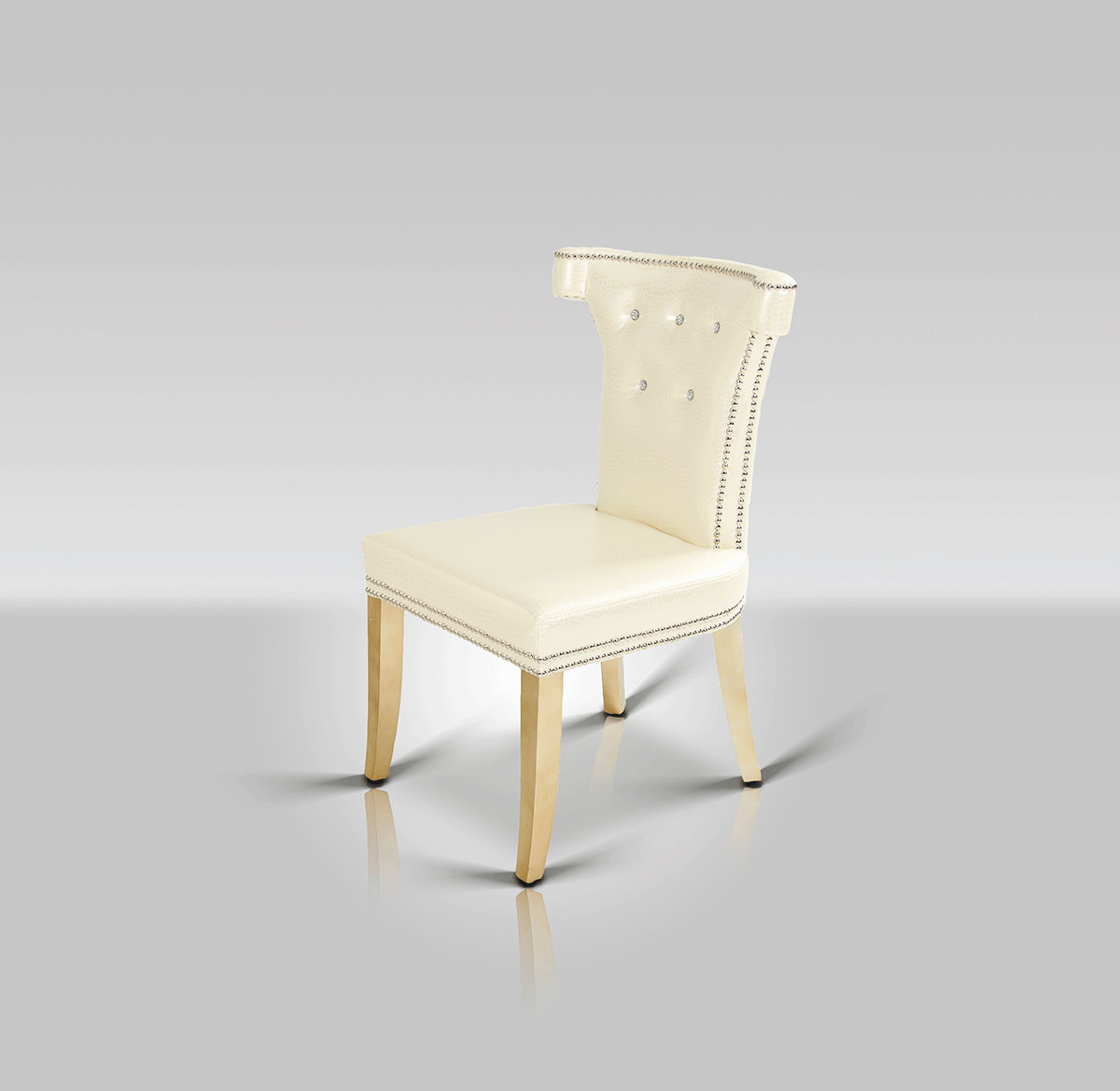 Beatrice White Leather Dining Chair by VIG Furniture - View 8