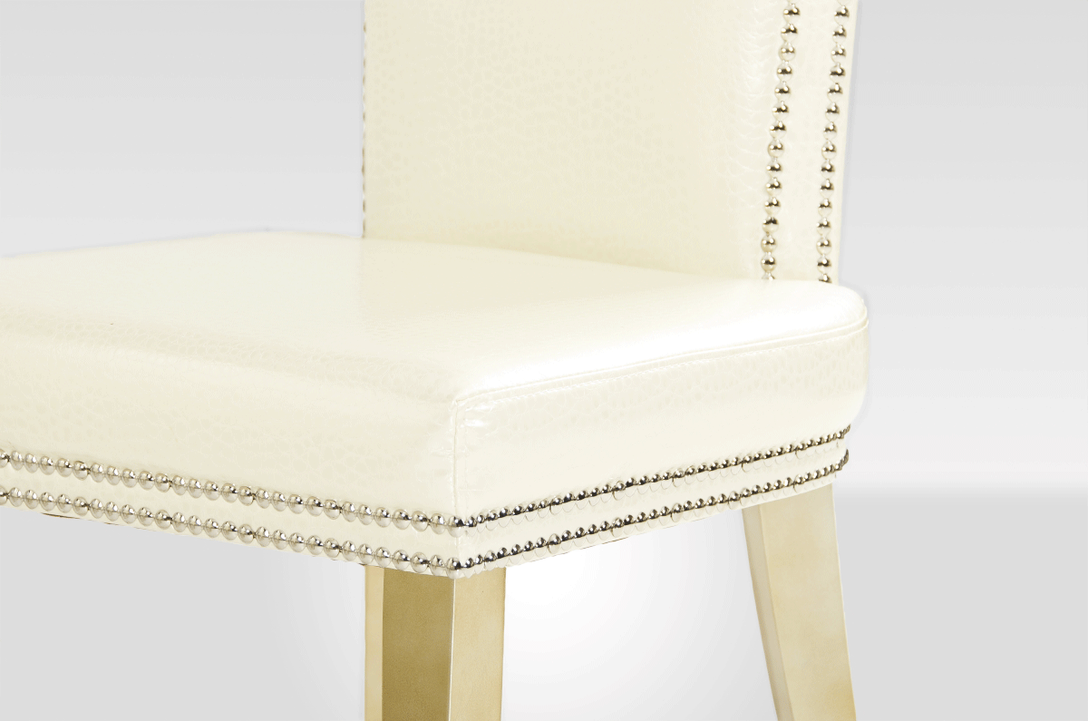 Beatrice White Leather Dining Chair by VIG Furniture - View 3