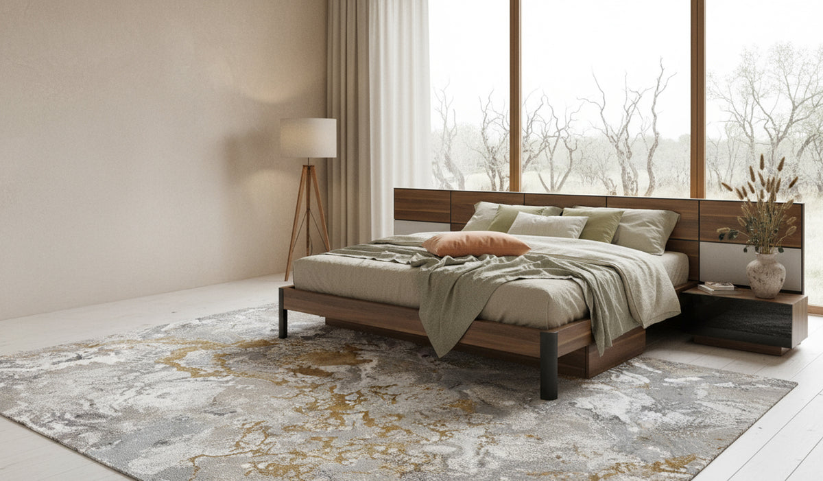 Rondo Mid-Century Platform Bed w/ Nightstands Storage And Lights by VIG Furniture - View 1