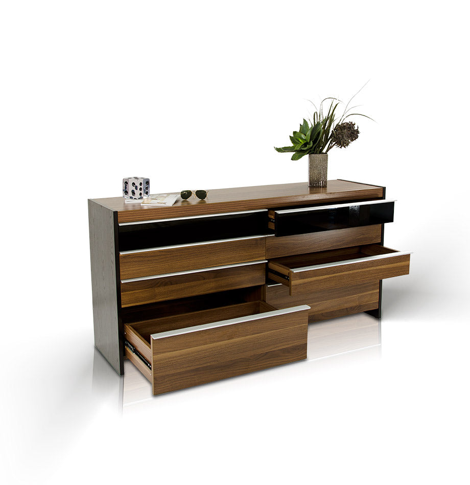 Rondo Mid-Century Platform Bed w/ Nightstands Storage And Lights by VIG Furniture - View 11