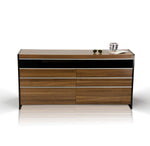 Rondo Mid-Century Platform Bed w/ Nightstands Storage And Lights by VIG Furniture - View 13
