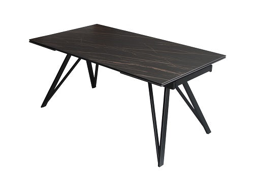 Bobby - Modern Black Ceramic Extendable Dining Table by VIG Furniture - View 2
