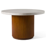 Duncan - Modern Faux Concrete + Walnut Round Dining Table by VIG Furniture - View 1