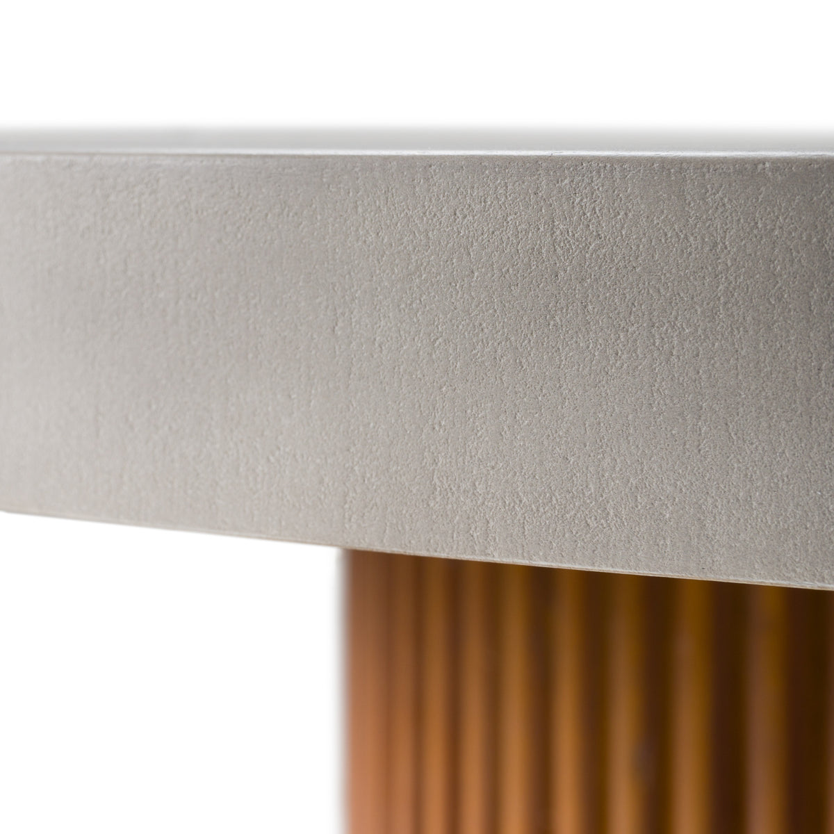 Duncan - Modern Faux Concrete + Walnut Round Dining Table by VIG Furniture - View 5