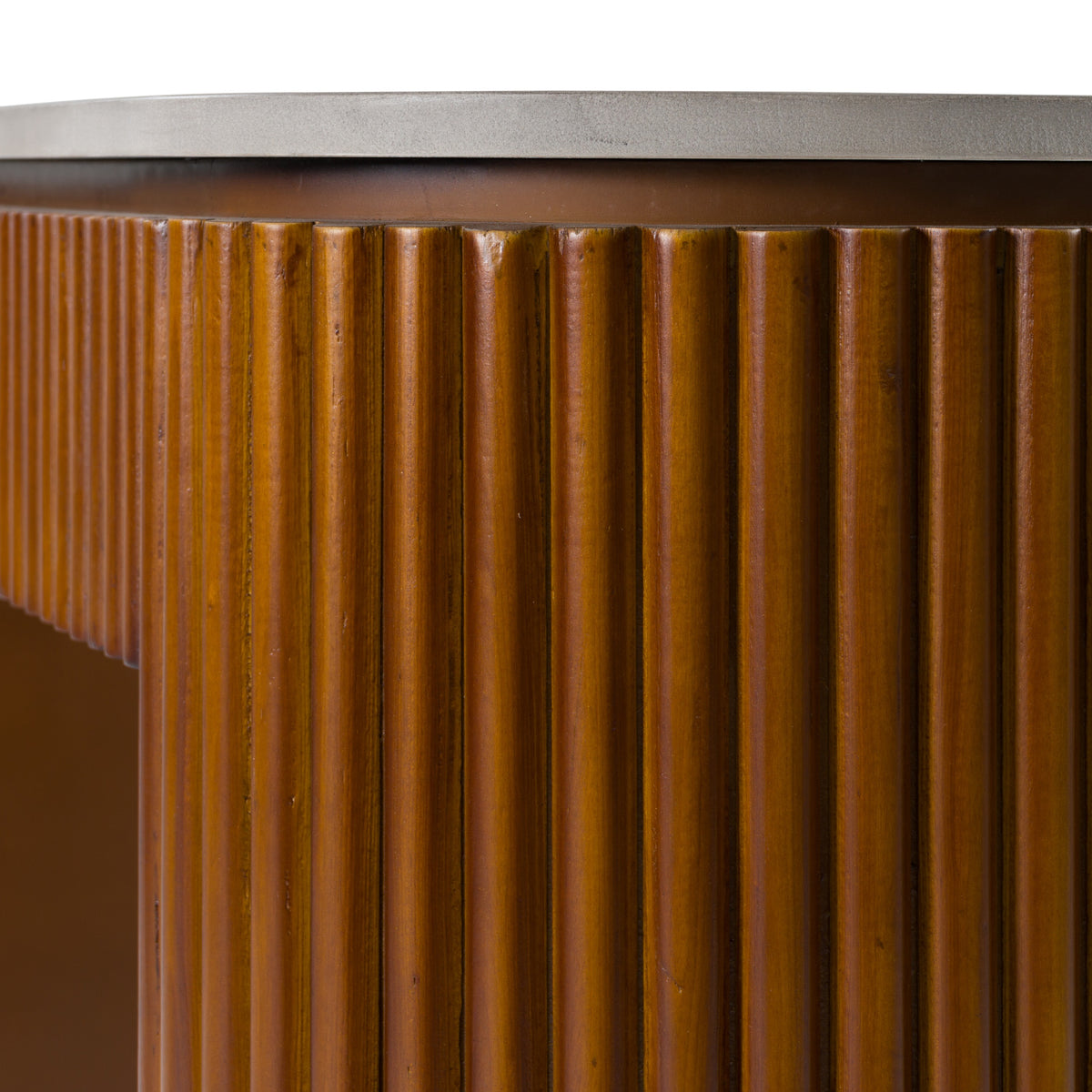 Duncan - Modern Faux Concrete + Walnut Console Table by VIG Furniture - View 6