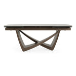 Dunster - Contemporary Beige Ceramic + Metallic Grey Extendable Dining Table by VIG Furniture - View 3