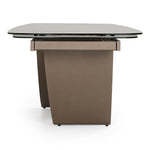 Dunster - Contemporary Beige Ceramic + Metallic Grey Extendable Dining Table by VIG Furniture - View 4