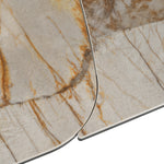Dunster - Contemporary Beige Ceramic + Metallic Grey Extendable Dining Table by VIG Furniture - View 7