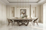 Dunster - Contemporary Beige Ceramic + Metallic Grey Extendable Dining Table by VIG Furniture - View 8