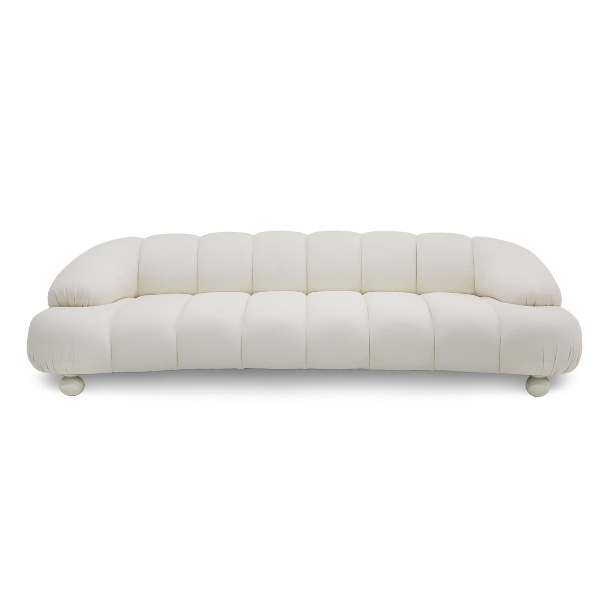Duran - Contemporary White Fabric 4-Seater Sofa by VIG Furniture - View 1
