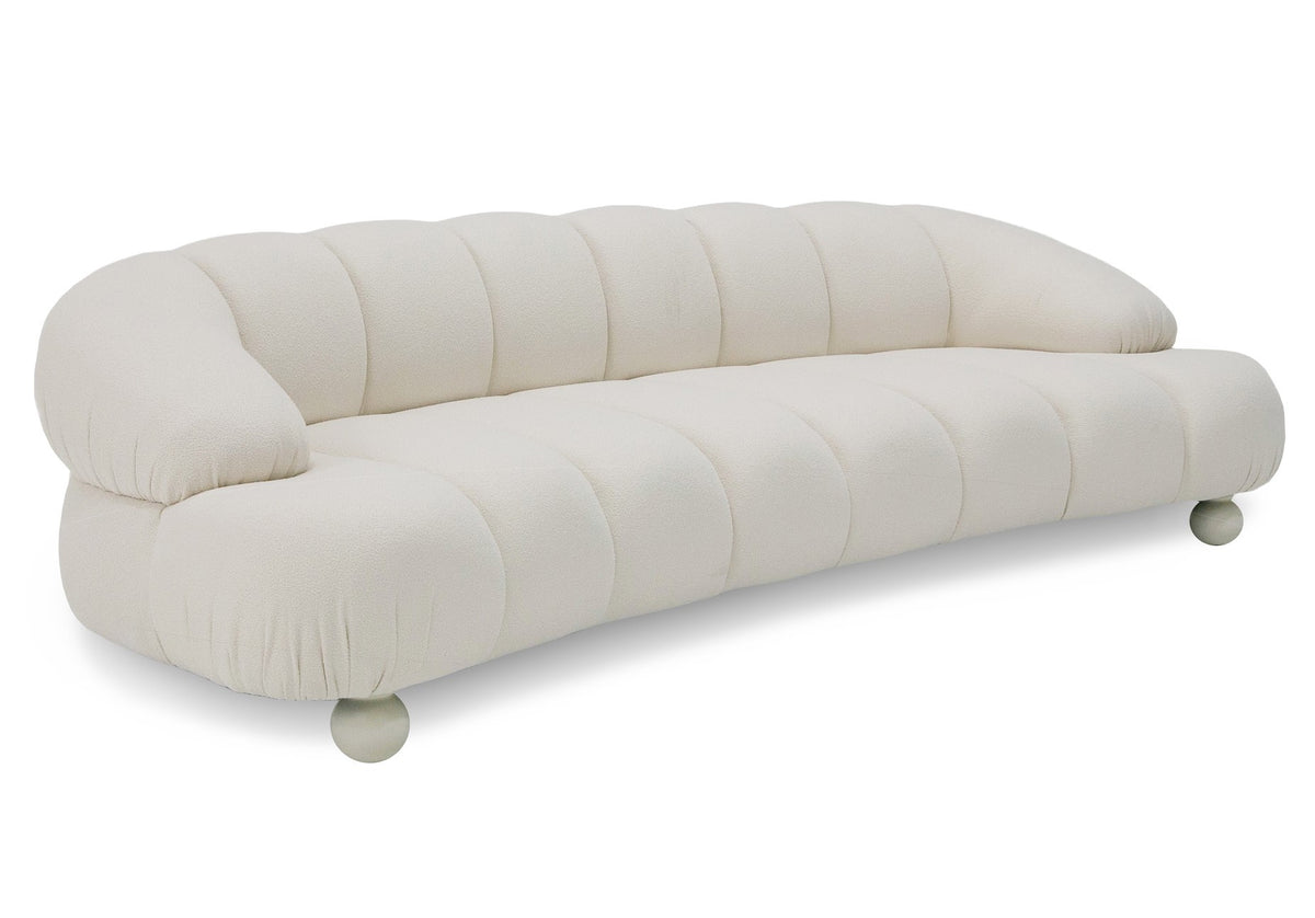 Duran - Contemporary White Fabric 4-Seater Sofa by VIG Furniture - View 4