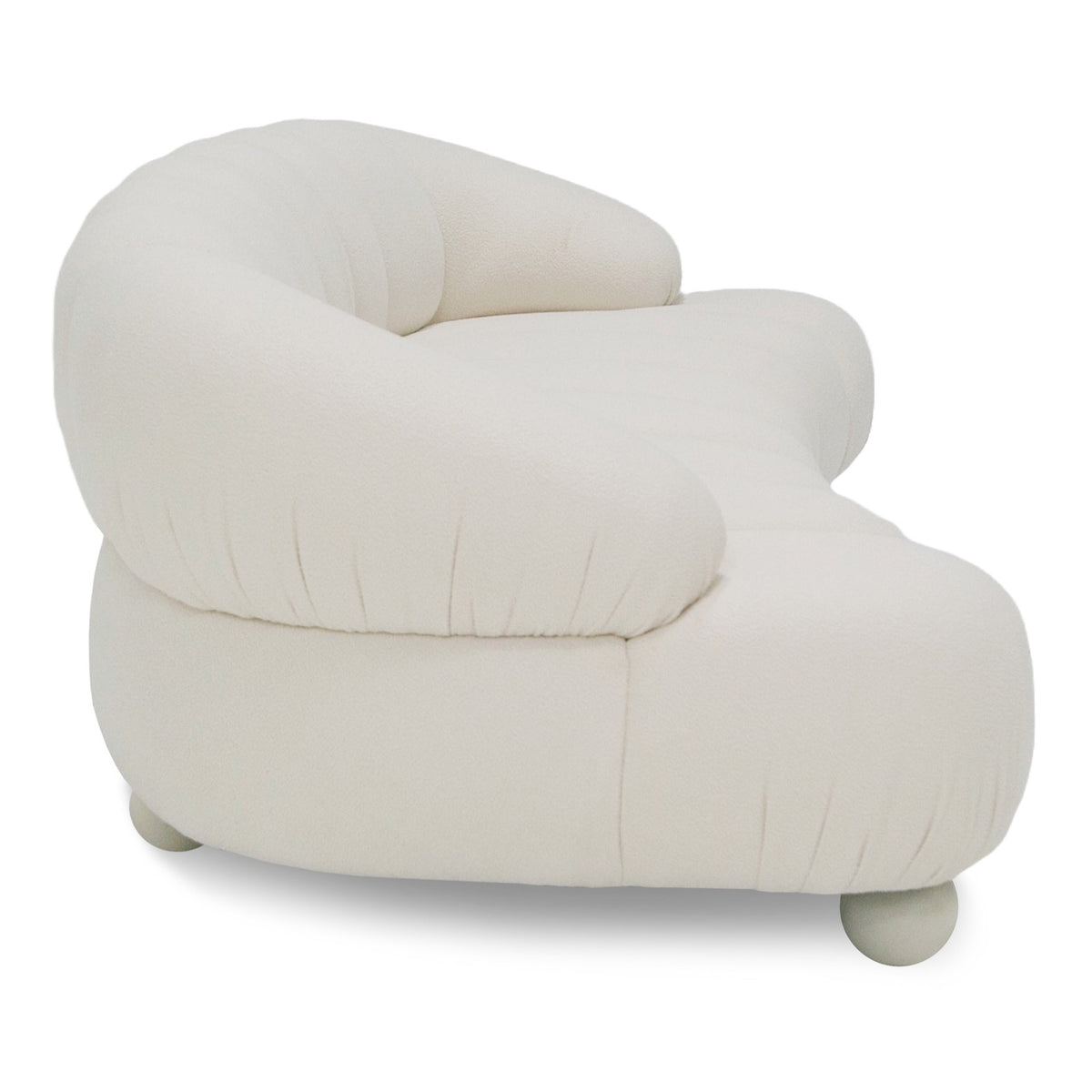 Duran - Contemporary White Fabric 4-Seater Sofa by VIG Furniture - View 5