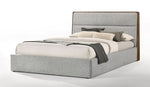 Dustin - QueenModern Grey Fabric & Walnut Trimmed Bed by VIG Furniture - View 1