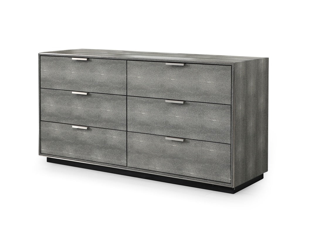 Dynasty - Eastern King Modern Shagreen Bedroom Set - 3 Drawer by VIG Furniture - View 7