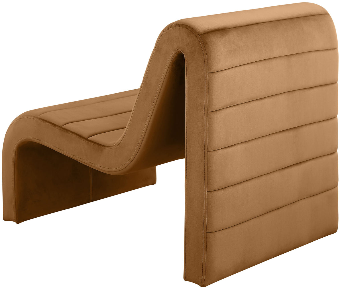 Ivy - Velvet Accent Chair - Saddle