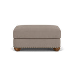 Patterson - Fabric Ottoman, Nailhead Trim