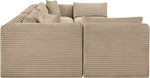Shaggy - Fabric 7 Piece Modular U-Shaped Armless Sectional