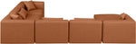 Cube - 7 Piece Modular Sectional - Cognac
