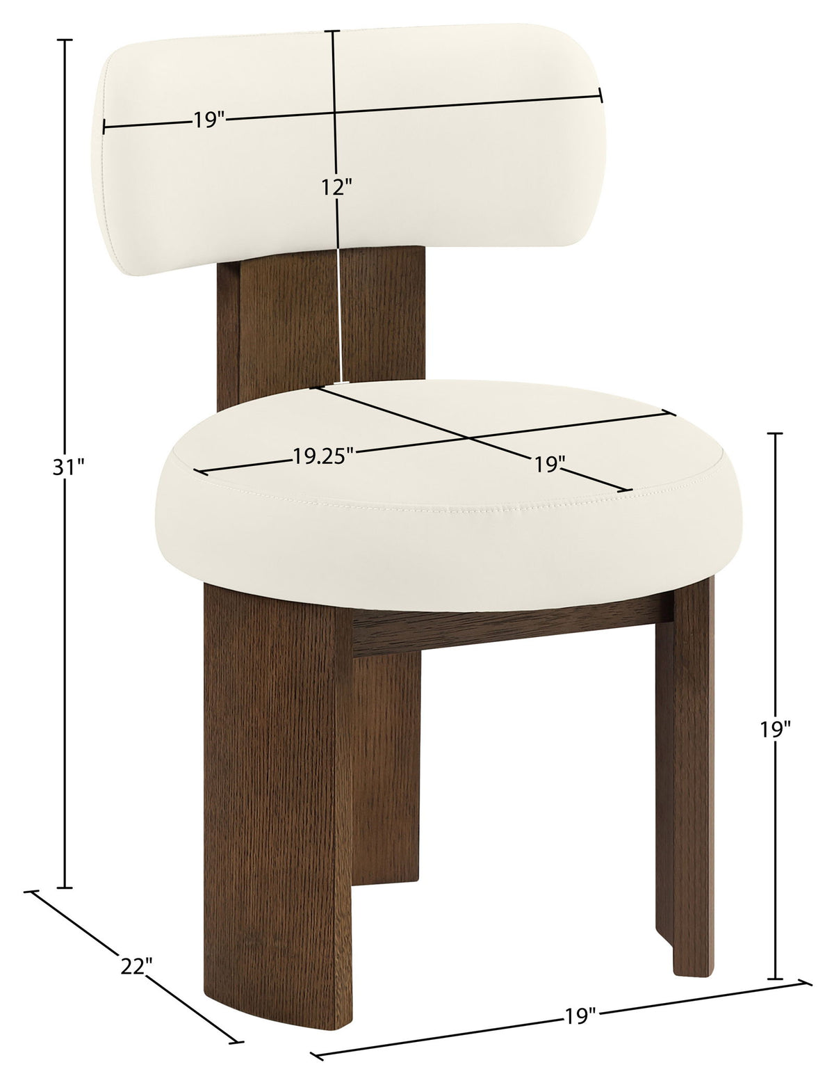 Atelier - Vegan Leather Upholstered Dining Chair (Set of 2) - Painted Brown Frame