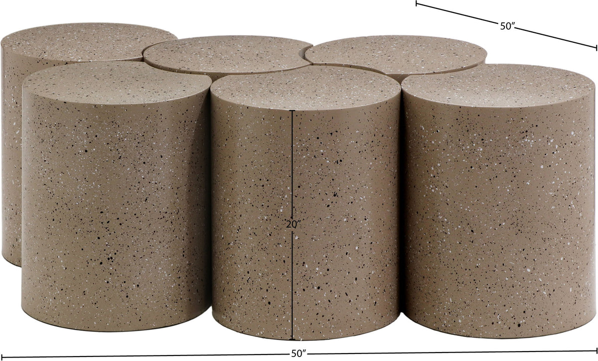 Dimple - 6 Piece Modular Coffee Table - Terazzo Finish