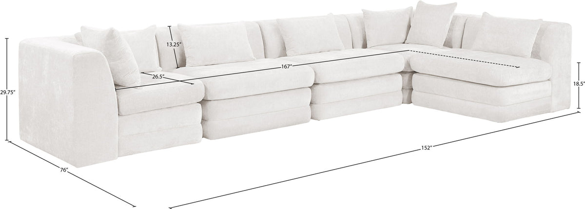 Stellar - 5 Piece Upholstered Modular Sectional
