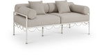 Portofino - Resilient Water Repellent Fabric 69.75" Upholstered Outdoor Patio Loveseat