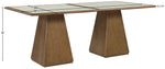 Atrium - Glass Top And Wood Base Dining Table