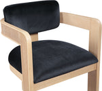 Sacha - Velvet Dining Chair With Natural Base (Set of 2)
