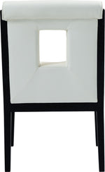 Gwendolyn - Faux Leather Dining Arm Chair With Black Frame