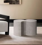Dimple - 2 Piece Modular End Table - Terazzo Finish