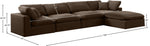 Comfy - 5 Piece Velvet Modular Sectional With Chaise