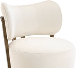 Elara - Velvet Upholstered Swivel Accent Chair - Stained Brown