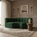 Arc - Boucle Fabric 3 Piece Modular U-Shaped Sofa
