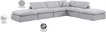 Indulge - Linen 6 Piece Modular Armless Sectional