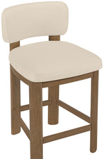 Paloma - Faux Leather Upholstered Counter Stool (Set of 2) - Brown Frame