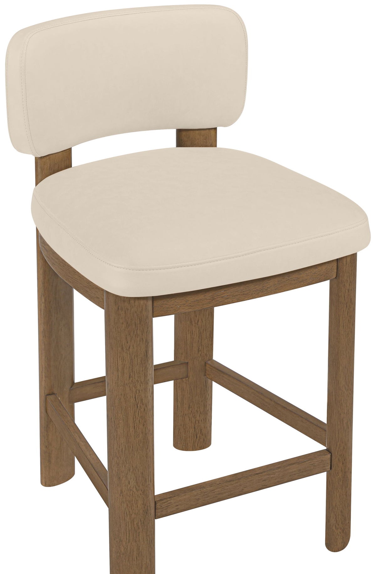 Paloma - Faux Leather Upholstered Counter Stool (Set of 2) - Brown Frame